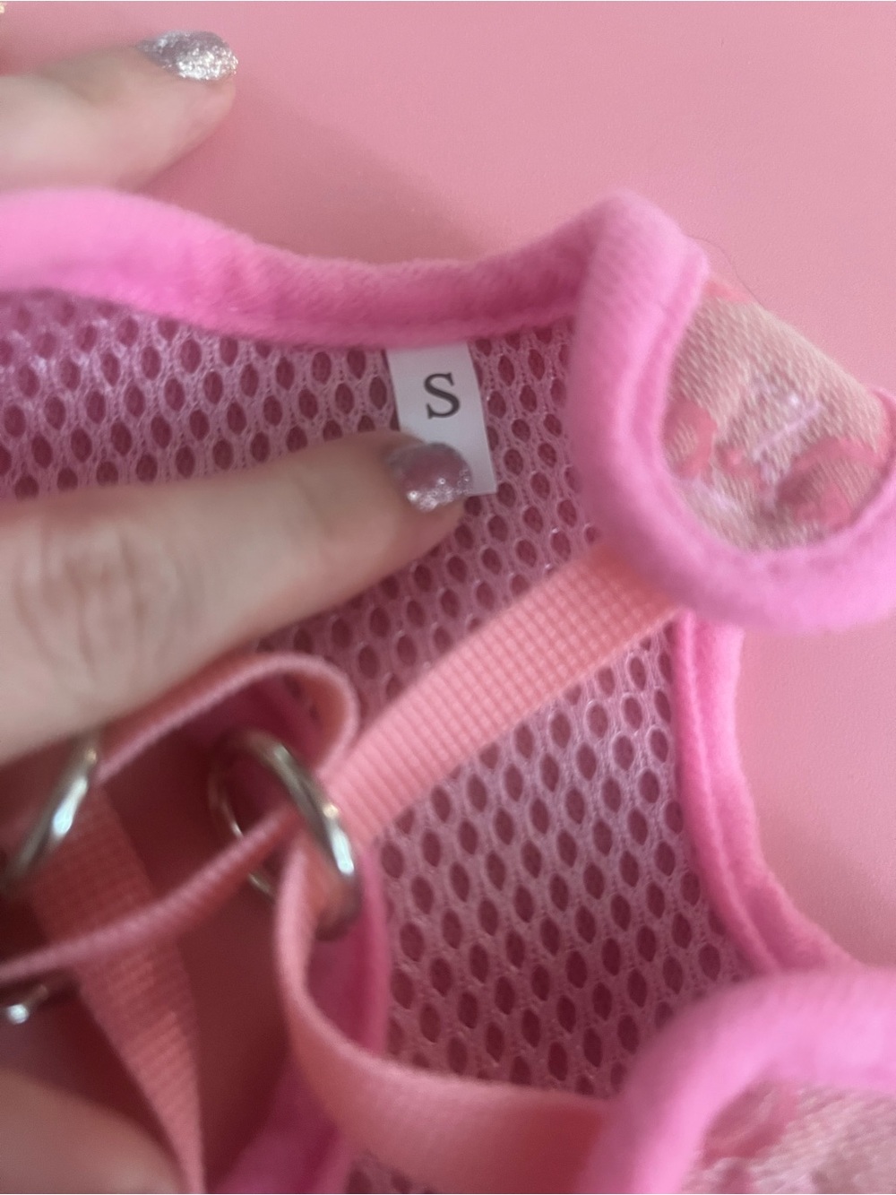 Pink Designer Dog Vest Harness - Luxury Small Dog Apparel - Picture 3 of 4